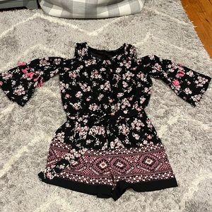 Girls Sequin Hearts - Cold Shoulder Romper Size Large - GORGEOUS!!!!!